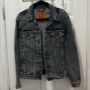 Levi's Acid Wash Gray Denim Trucker Jacket